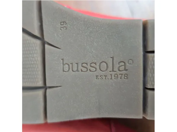 Bussola Zummia Elastic Strappy Red Leather Wedges 39 - Image 2