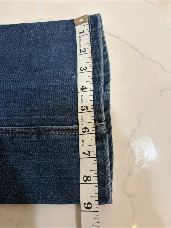 vervet denim mid rise relaxed long bootcut jeans revere dark wash T6136 - Image 8