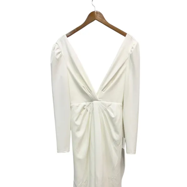Lulus Stunning Romance White Long Sleeve Mermaid Maxi Dress size L NWT - Image 7