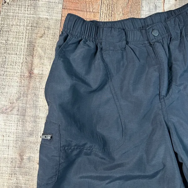 Columbia Black 100% Nylon Cargo Hiking Shorts Elastic Waist Utility Gorpcore S - Image 3