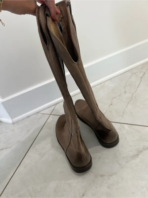 Frye Tan Paige Leather Tall Leather Boots Size 6.5 US - Image 3