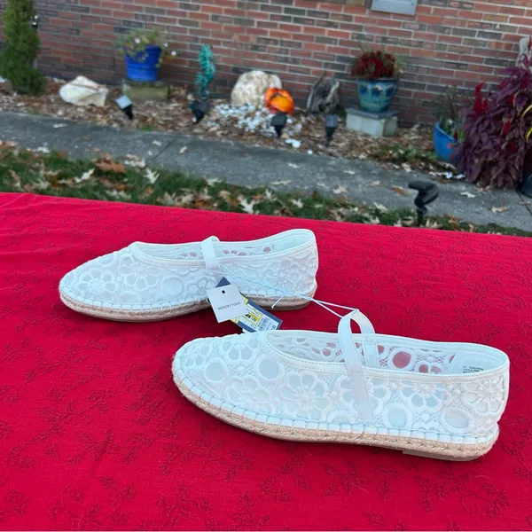 Universal Threads Women's‎ Celia Floral Lace Mary Jane Espadrille Flat size 11 - Image 6