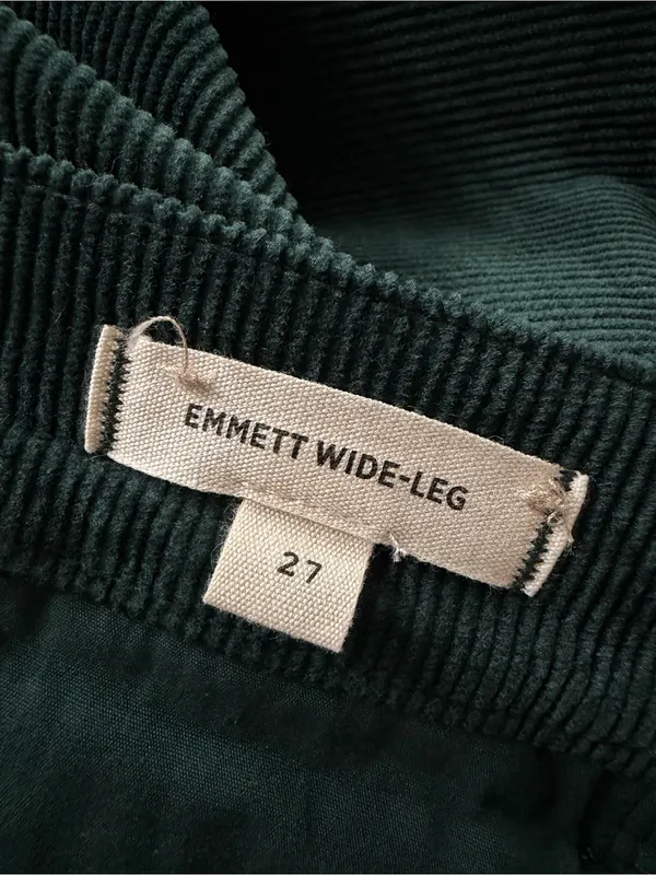Madewell Emmett Wide Leg Corduroy Pants in Luxury Forest Green Size 26 - Image 12