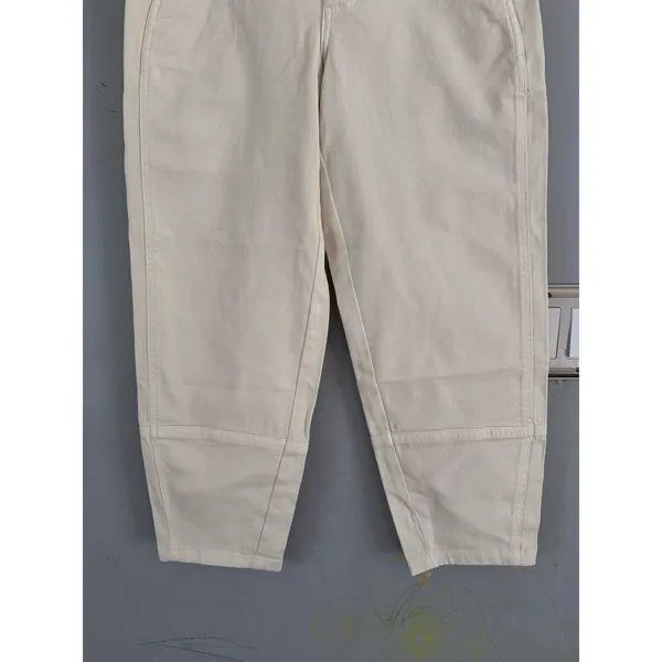 NWD Everlane The Utility Barrel Pant in Bone Crop Wide Leg Denim Jeans Size 2 - Image 9
