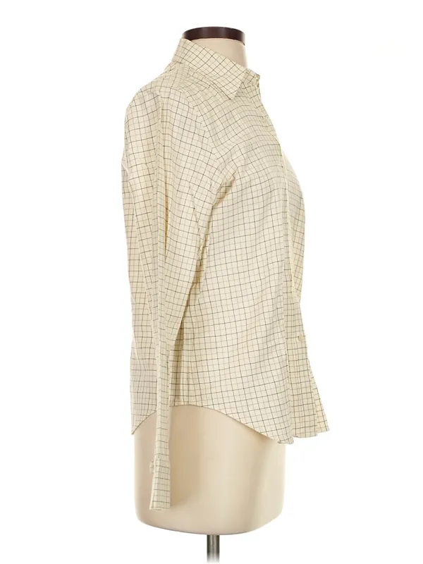 Lauren Ralph Lauren Button Up Shirt Women S Plaid L/S Preppy Luxury - Image 3
