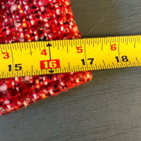 GAP Womens Button Double Breasted Short Pea Coat Blazer, Size XS Red Tweed - Image 9