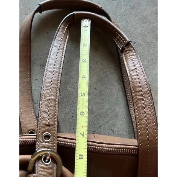 Coach F17220 Soho Shoulder Bag Purse Brown Leather Boho Slouchy Classic - Image 11