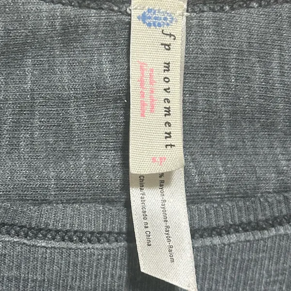 Free People Movement Zenith Ribbed Cutout Top Size Small Gray - Image 5