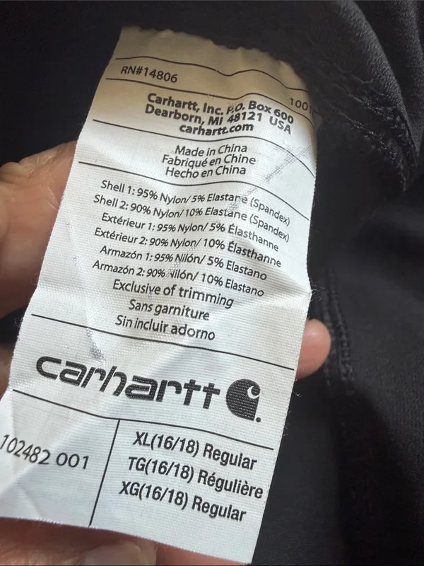 Carhartt Force Womens Utility Stretch Pants Size XL Black Fitted Pull On Slim - Image 10