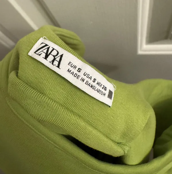 Zara Green Mini Dress - Image 5
