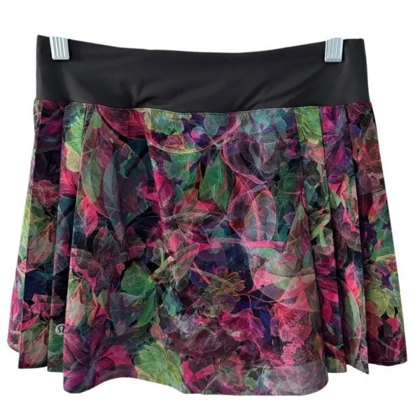 Lululemon Side-Pleat High-Rise Tennis Skirt Vivid Floral Tone Multi / Sz4 Skort - Image 4