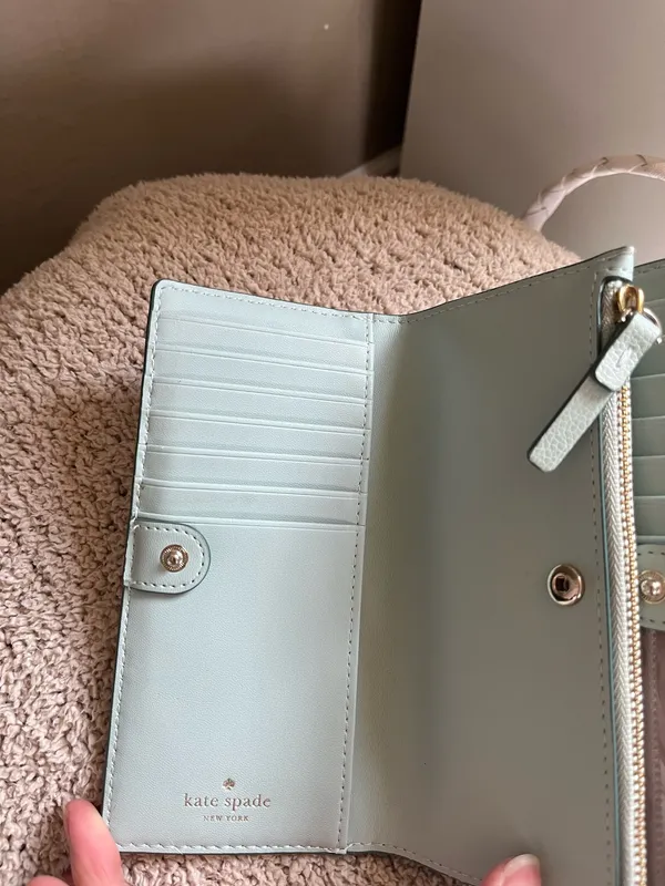 Kate Spade Wallet Leather Light Blue - Image 3