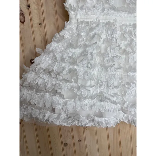 NWT Lulus Dearly Adored White Applique Halter Sleeveless Mini Dress Cocktail L - Image 5