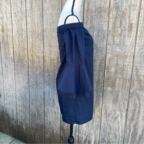 Amanda Uprichard Arabelle Dress with Off-the-Shoulder Bell-Sleeve Navy blue - Image 6