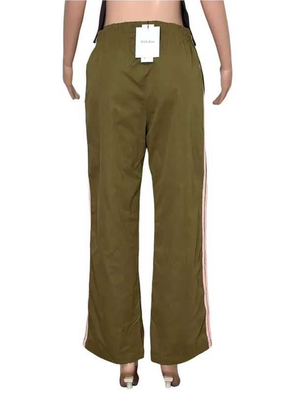 WITH JÉAN Romeo Track Pants, Khaki/Pink, Small - Image 5