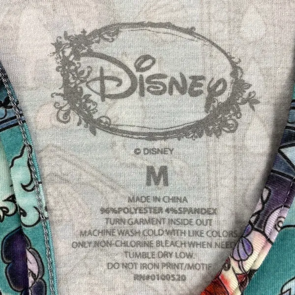 The Little Mermaid Teal Ariel Print Open Back Skater Dress - Image 12