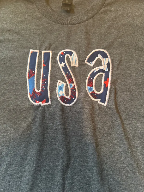 USA embroidered tee - Image 2
