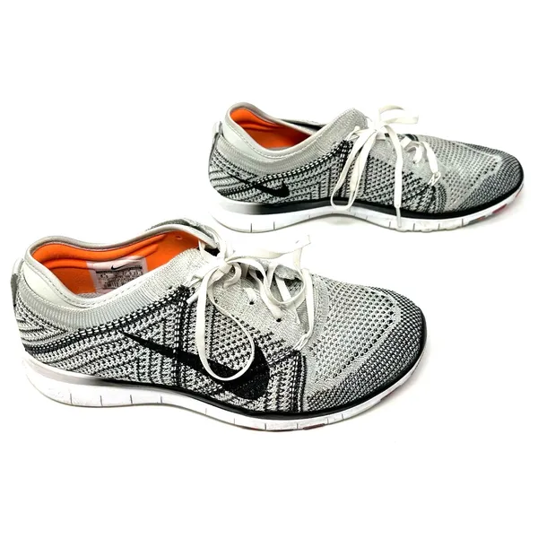 Nike‎ Size 6.5 Sneakers White Black Free TR Flyknit Running Exercise Jogging - Image 3