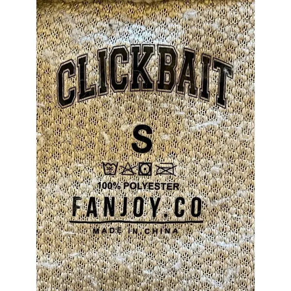 ClickBait David Dobrik Tan Sherpa Fleece Teddy Bear Fuzzy‎ Crewneck Sweatshirt S - Image 6