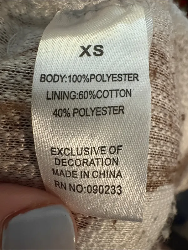 PacSun Yin Yang All-Over Print Sherpa Fleece Hoodie Jacket, XS - Image 5