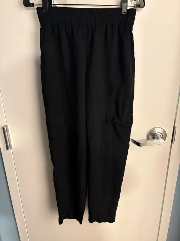 A New Day Women's Black Pants Elastic Waist Pocket Solid Regular Fit Small - Image 8