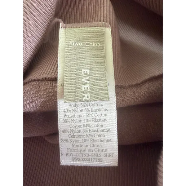 Everlane Ribbed‎ Seamless Bike Shorts High Waisted Mauve XS/S - Image 4