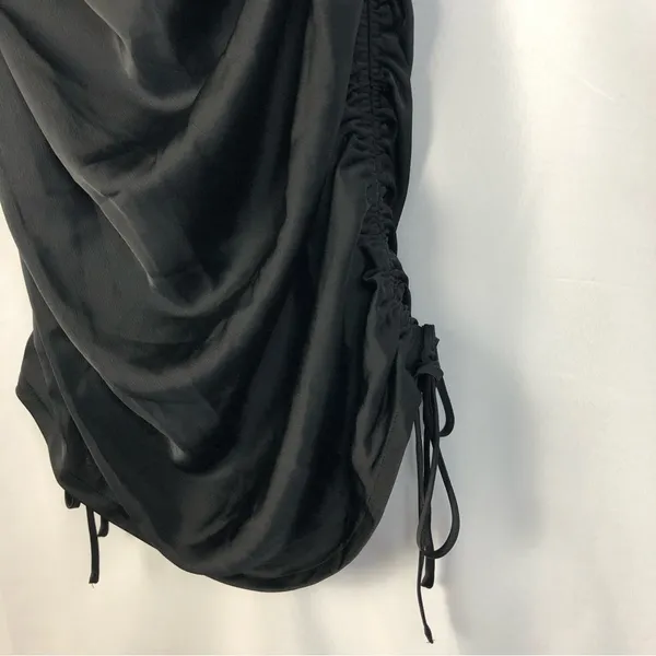 WAYF Black Cinched Side Mini Slip Dress‎ XL - Image 4