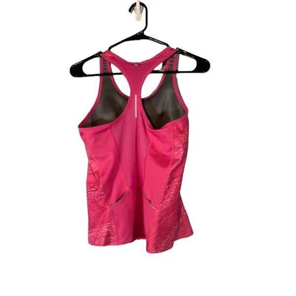 Nike Dri-Fit Pink Speckled Athletic Workout Running Casual Tank Top Women Sz M - Image 2