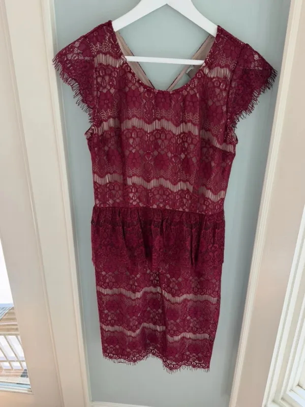 Anthropologie Maeve Elsa Lace Peplum Dress - Image 3