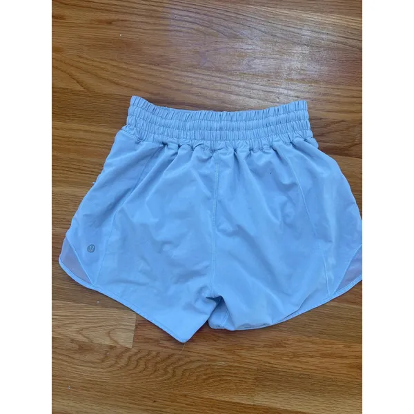 Lululemon Track That High-Rise Lined Short 3" Light Blue LW7AYXT Size 4 - Image 2