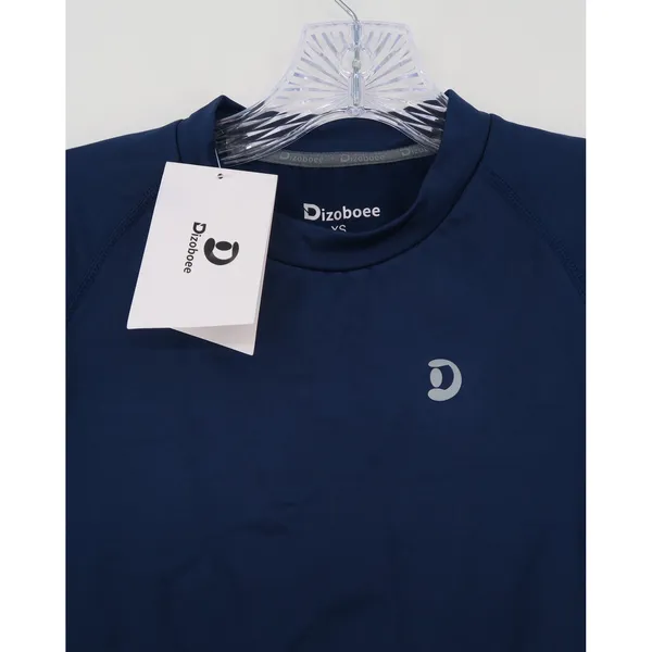 Dizoboee Womens XS Navy Blue Full Zip Athletic Jacket Thumbholes Mock Neck Yoga - Image 6