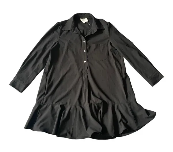 Tuckernuck Pomander Place Black Crepe Callahan Shirt Dress Women’s Size Large - Image 8