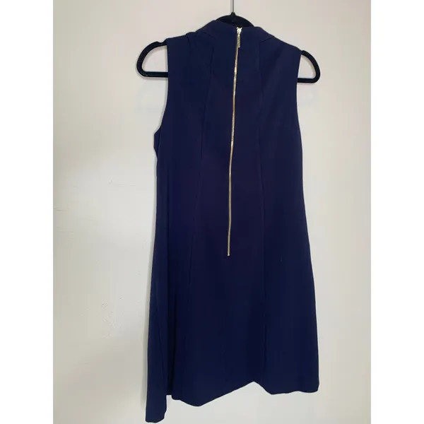 NWT Harper Rose Navy Blue Shift Dress Mod 60s Style Front Gold Buttons Sz 8 - Image 6