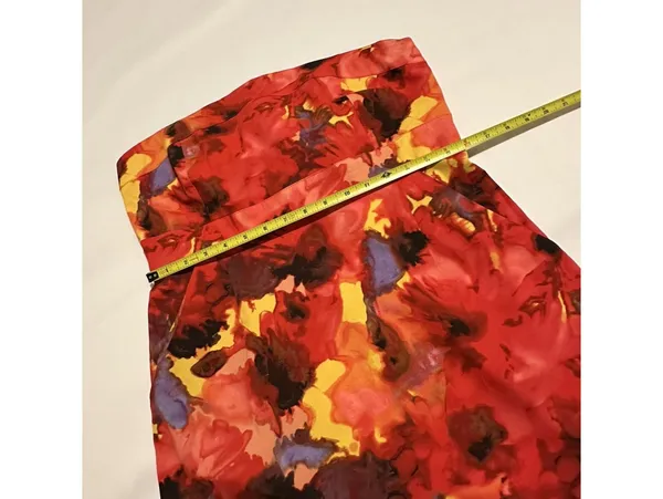 New York & Company Strapless Sheath Dress Red Water Color Sz 12 NWT $56 - Image 6