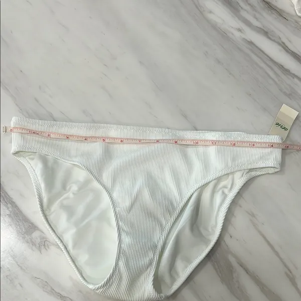 Aerie White Ribbed Bikini Bottoms - Image 4