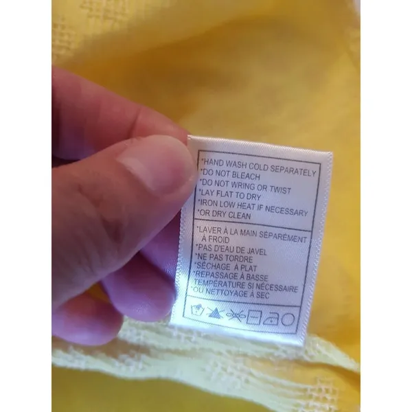 Cupcakes & Cashmere Dress Sz Small Yellow Off the Shoulder Cottage Cottage Core - Image 10