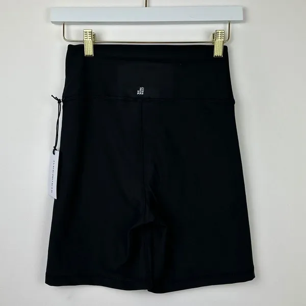 WeWoreWhat Lace Up Biker Shorts Black Revolve Athleisure Minimalist Small NWT - Image 7