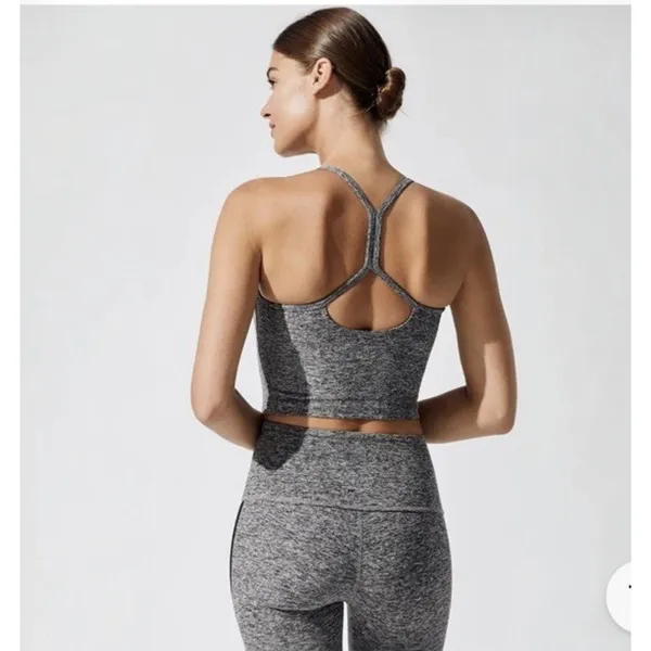 Beyond Yoga spacedye racerback cropped tank Black Space Dye BLKSD XXS NEW - Image 8