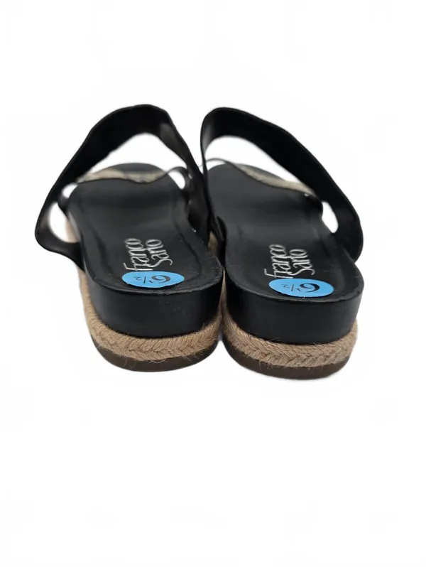 Franco Sarto Womens Sandals Slip On Black Gray Size 6.5 Preppy Minimalist office - Image 5