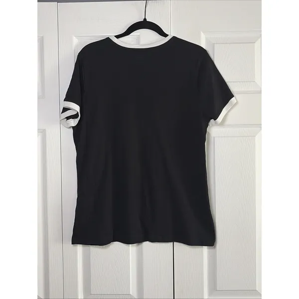 Harley-Davidson Hugged Your Harley Ringer Tee Womens Size L Black Cotton Graphic - Image 4