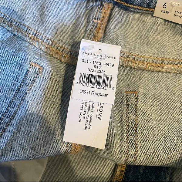 American Eagle Super High Rise A-line Denim Skirt 6 NWT - Image 4
