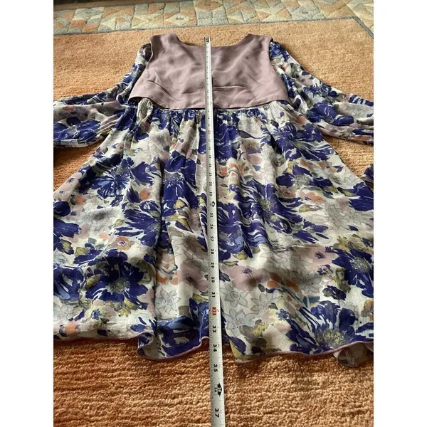 Free People Alice Vested Layered Dress Floral Purple Size SP - Image 8