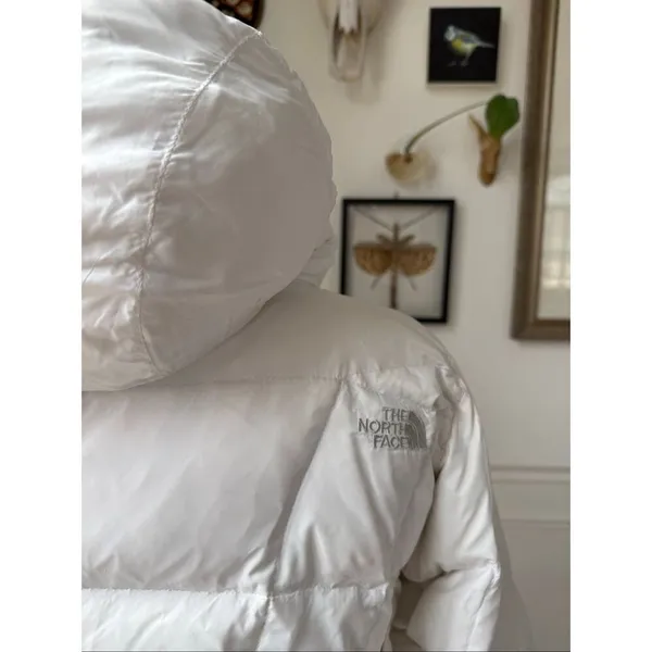 The North Face Tamburello 600 White Puffer Coat Stains M - Image 7