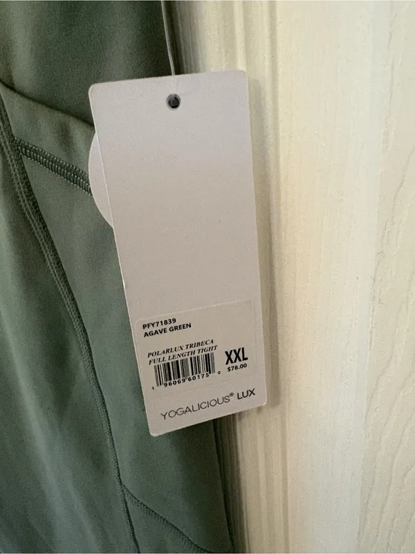 NWT!! Yogalicious Polarlux Tribeca Full Length Fleece Lined Leggings - Image 6