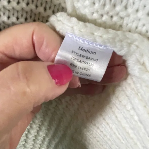 Harper Heritage size M loose weave oversized balloon popcorn sleeves cardigan. - Image 8