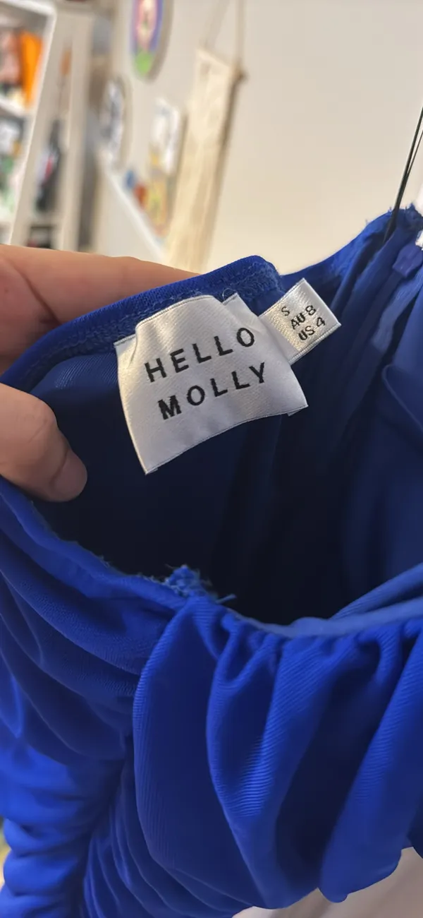 Hello Molly one shoulder mini dress with neck wrap - Image 2