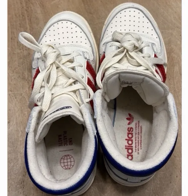 vintage red white and blue reebok high top sneakers - Image 7