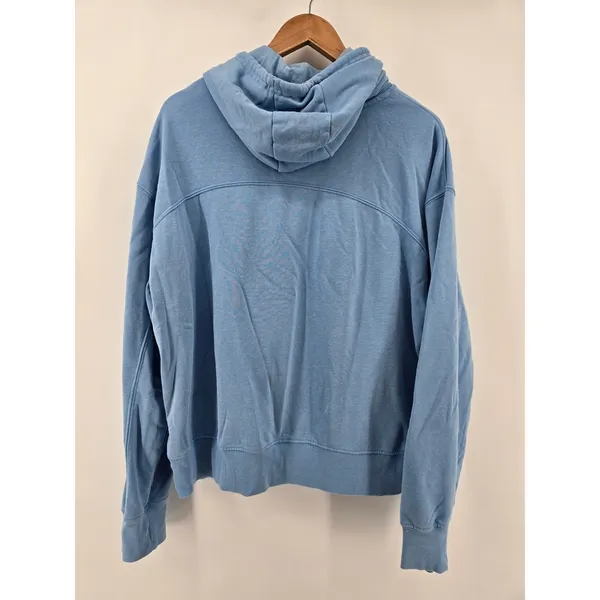 Yogalicious Hoodie Womens XL Wash Baby Fleece Revere Blue Kangaroo Pocket EUC - Image 3
