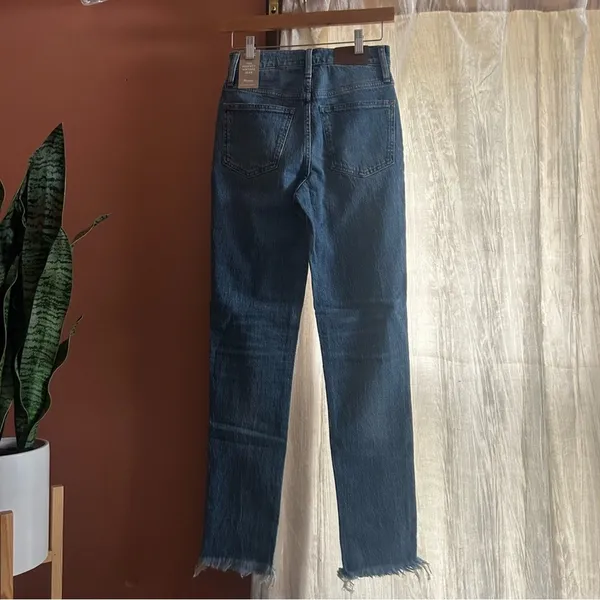 Madewell Tall Perfect Vintage Jean Ainsworth‎ Wash Raw Hem Denim NWT Size 24T - Image 5