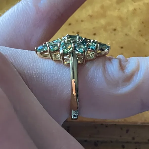 Natural Pine Apatite Sterling Silver Ring Size 6 Green - Image 3